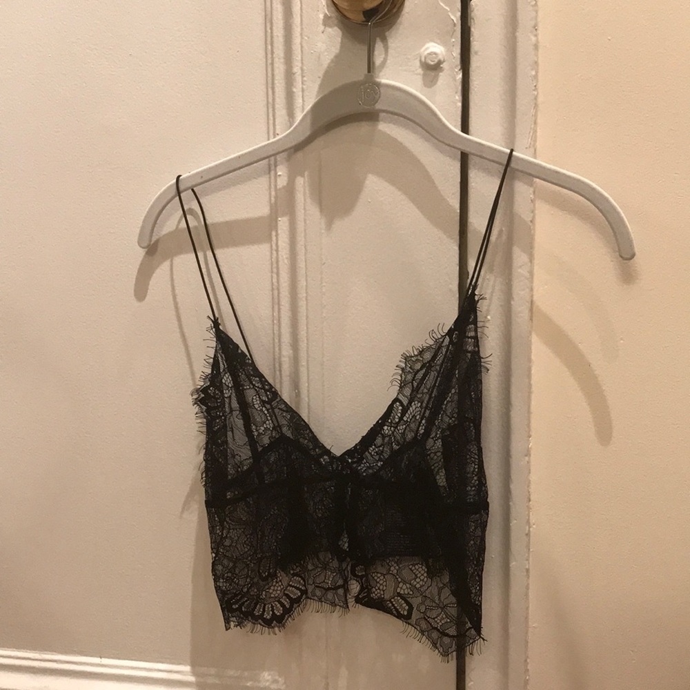 Black lace tank